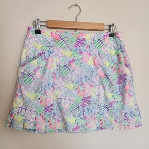 Tzu Tzu Kenley Tropical Floral Flamingo Skort